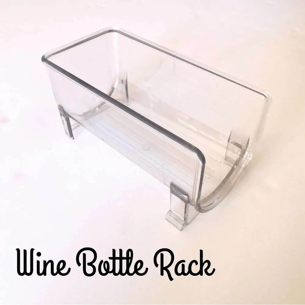 Single Wine Bottle Clear Acrylic Plastic Refrigerator Storage Rack Organizer